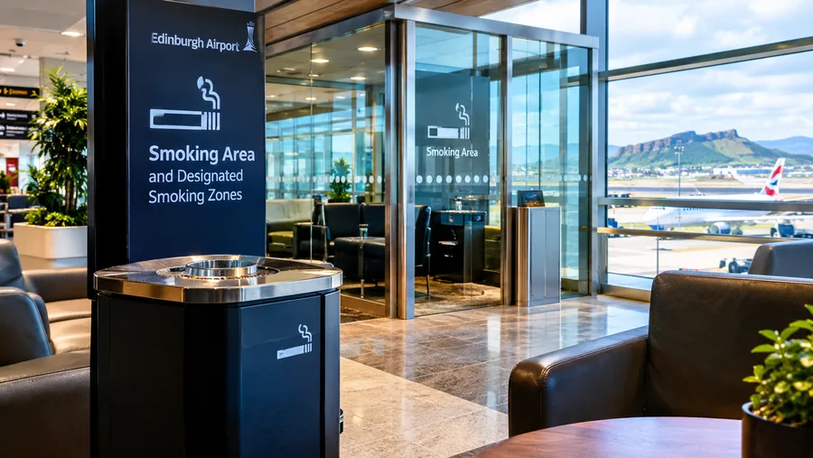 Edinburgh Airport Smoking Area and Designated Smoking Zones