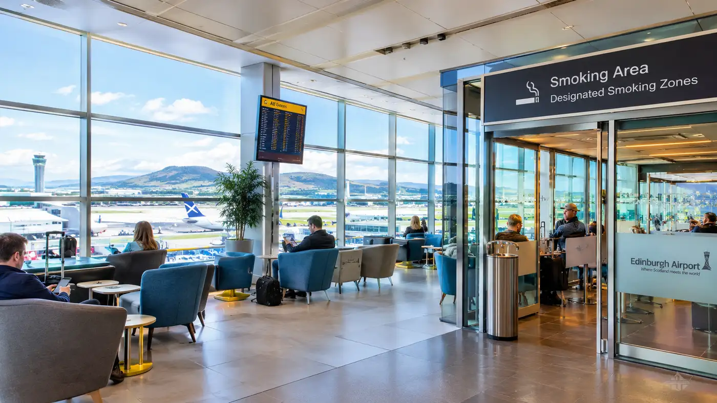 Edinburgh Airport Smoking Area and Designated Smoking Zones